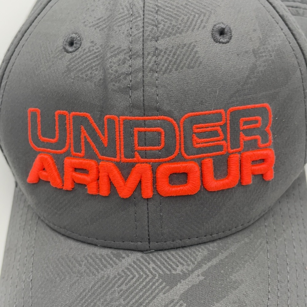 Under armour gray orange baseball cap m/lg - Picture 2 of 4